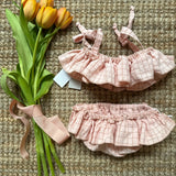 Costume quadro rosa rouches Emma G. CO02N RE04N