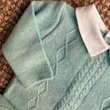 Completo spezzato polo verde acqua rombi Dr Kid DK261