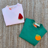 Maglioncino mezza manica arancia crochet Compania Fantastica 10404