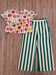 Pantaloni rigoni burro e verde Compania Fantastica 41416