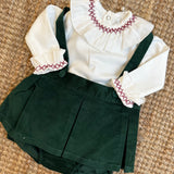 Body latte collo frill ricamo bordeaux Dr Kid DK108