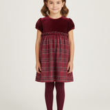 Abito velluto e tartan B9732 Tartaleta