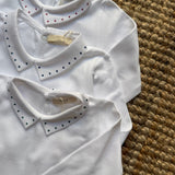 Body colletto ricamato pois BG19B BabyGi