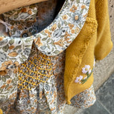 Completo newborn camicetta fiorellini e bloomers velluto Mariella Ferrari PGA1 CMO13BISML
