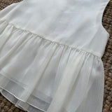 Gold and white formal dress C1