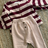 Completo newborn rigoni rosa e bordeaux e pantalone basic 138409 138305 Time to Bloom