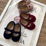 Ballerine in velluto bordeaux con fiocco Batilas 163051