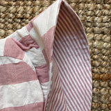 Cappello da spiaggia reversibile rigoni + righine rosa e bianco Pigeon 26REVSSS