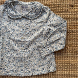 Camicetta fiorellini con colletto punto smock Malvi FCCM042CAPR