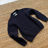Maglioncino trecce blu lana merino NUVOLA LAB