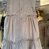 Abito con frill in velluto a coste grigio CAS860G BabyGi