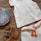 Completo burro rifiniture arancio DK372 DK373