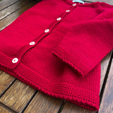 Cardigan girocollo rosso Mi Lucero x LA NUVOLA LAB I24064