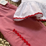 Camicetta Livia LAB bianco con serpentina rosso