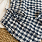 Shorts quadri grandi blu e bianco Malvi & Co S26M031SHQB