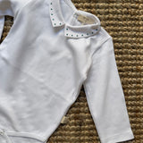 Body colletto ricamato pois BG19B BabyGi