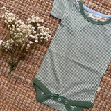 Body mezza manica righine bianco e verde Pigeon 26SUMBA