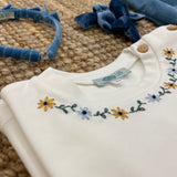 T-shirt LAB fiorellini ricamati