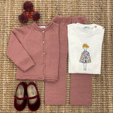 T-shirt LAB con patch bambina ricamata fantasia