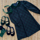 Abito LAB Alice tartan blackwatch e colletto in velluto