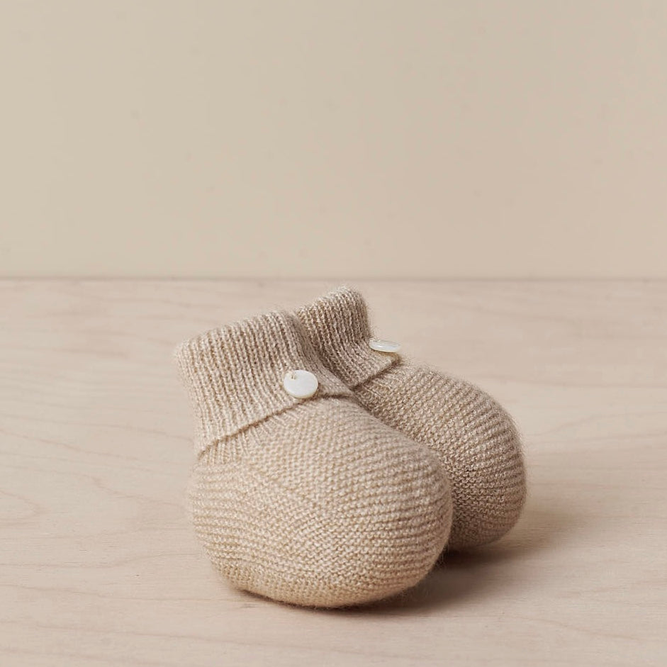 Scarpine culla newborn sabbia cashmere art I23.00345A