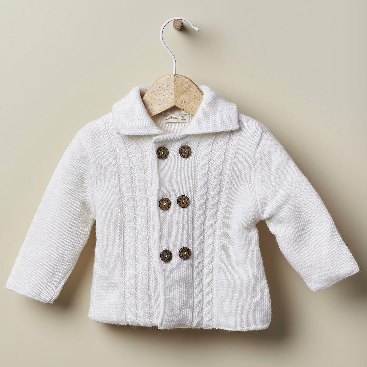Cardigan cappottino giacchina newborn bianco misto cashmere art I23.09308F