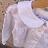 Grembiule LAB bianco rifinito con serpentina