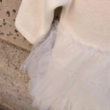 Abito Magil latte con gonna tulle a balze IN30080 • IN20072