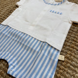 Pagliaccetto righe bianco e azzurro Coast CS45B Baby Gi