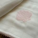 Pink crewneck cardigan newborn Mi Lucero x LA NUVOLA LAB I24064
