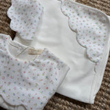 Pink crewneck cardigan newborn Mi Lucero x LA NUVOLA LAB I24064