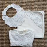 Pink crewneck cardigan newborn Mi Lucero x LA NUVOLA LAB I24064