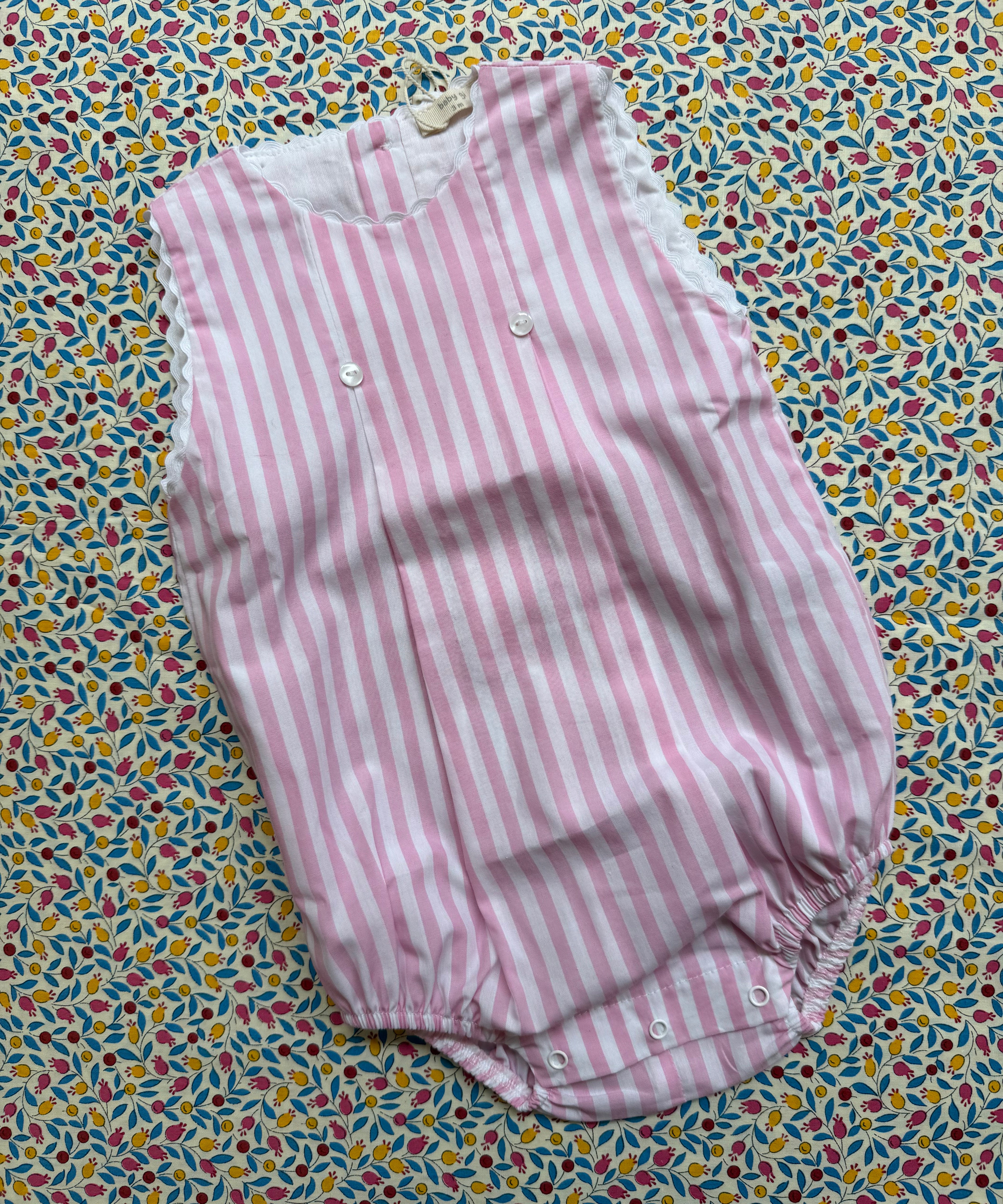 Pagliaccetto righe bianco e rosa CS47G Baby Gi