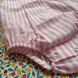 Pagliaccetto righe bianco e rosa CS47G Baby Gi