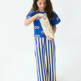 Pantaloni rigoni burro e blu Compania Fantastica 41417