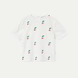 Camicetta con ciliegie ricamate Compania Fantastica 43420