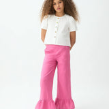 Pantaloni maxi rouches rosa Compania Fantastica 43411