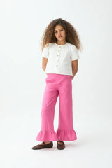 Pantaloni maxi rouches rosa Compania Fantastica 43411