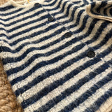 Cardigan righe burro e blu 10215 Compania Fantastica