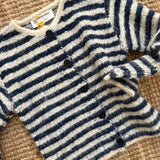 Cardigan righe burro e blu 10215 Compania Fantastica