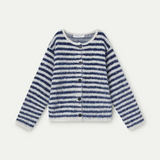 Cardigan righe burro e blu 10215 Compania Fantastica
