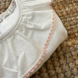Body newborn colletto frill profilo rosa DK212 DrKid