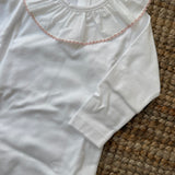Body newborn colletto frill profilo rosa DK212 DrKid