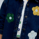 Giacca camicia jeans fiori 47405 Compania Fantastica