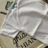 Body newborn incrociato profili bianchi BG56MC