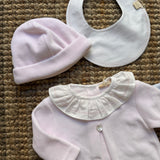 Bavaglino rosa con ricamo BG234 BabyGi