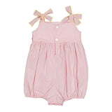 Pagliaccetto ricamo smock in percalle rosa Francine Kidiwi 36163
