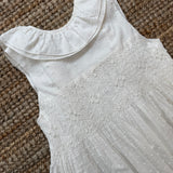 Abito ricamo smock plumetis bianco Mélanie Kidiwi 36261
