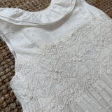 Abito ricamo smock plumetis bianco Mélanie Kidiwi 36261