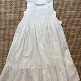 Abito ricamo smock plumetis bianco Mélanie Kidiwi 36261
